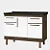 Gabinete Madeira Avelato/Branco 29221 1.14MT - Imagem 1
