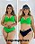 Conjunto Biquíni conforto Plus Size top com bojo calcinha tanga Verde Neon - Imagem 3
