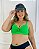 Conjunto Biquíni conforto Plus Size top com bojo calcinha tanga Verde Neon - Imagem 7