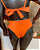 Conjunto Biquíni conforto top com bojo calcinha tanga laranja neon - Imagem 4