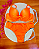 Conjunto Biquíni conforto top com bojo calcinha tanga laranja neon - Imagem 1
