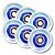 Jogo 6 pratos rasos Coupe Azul Olho Grego - Cerâmica Scalla - Imagem 1