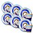 Jogo 6 Xícaras De Chá Azul Olho Grego - Cerâmica Scalla - Imagem 1