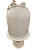 Porta Panetone c/ Laço Branco e Dourado - Imagem 1