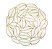 Jogo Americano Foliage Branco c/ Bordado Dourado 40cm Redondo - Imagem 1