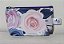 Necessaire Pequena Rosas Azul - Imagem 1