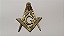 Adesivo Emblema Maçonaria  Esquadro E Compasso  Dourado Envelhecido - Imagem 3