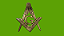 Adesivo Emblema Maçonaria  Esquadro E Compasso  Dourado Envelhecido - Imagem 4