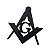 Adesivo Maçonaria Metálico Emblema Maçom - PRETO - Imagem 5