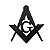Adesivo Maçonaria Metálico Emblema Maçom - PRETO - Imagem 3
