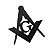 Adesivo Maçonaria Metálico Emblema Maçom - PRETO - Imagem 2