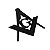 Adesivo Maçonaria Metálico Emblema Maçom - PRETO - Imagem 7