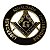 Emblema Adesivo Metálico - Liberdade, Igualdade, Fraternidade - Dourado - Imagem 2