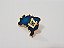 Pin Boton Broche Maçonaria Brasil Azul - Imagem 1