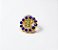 Pin Broche Acácia Strass Azul Maçonaria - Imagem 3
