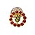 Pin Broche Acácia Strass Vermelho - Imagem 4