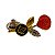 Pin Broche Rosa Vermelha Maçonaria - Imagem 2