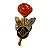 Pin Broche Rosa Vermelha Maçonaria - Imagem 1