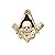 Pin Broche Caveira Maçonaria - Imagem 2