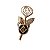 Pin Broche Rosa Branca Maçonaria - Imagem 1