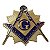 Adesivo Emblema Maçonaria Maçom Metálico Em Relevo - Imagem 1
