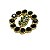 Pin Broche Acácia Strass Verde Maçonaria - Imagem 7