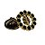 Pin Broche Acácia Strass Verde Maçonaria - Imagem 3
