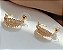 Conjunto Brincos e Pin Broche Folha de Acácia-Dourado - Imagem 4