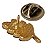 Boton Pin Folha De Acácia Verde - Dourado - Imagem 6