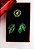 Kit Brincos Folhas e Pin Acácia Strass - Verdes - Imagem 1