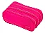 Estojo - Nylon - 3 Zipers - Rosa  Brw - Imagem 1