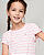 Camiseta TH Manga Curta com Babados Listrada New Rose - Imagem 3
