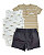 Conjunto com Shorts 3 Peças Tubarões Areia - Imagem 4