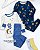 Kit Pijama Infantil 4 Peças Floral Bichinhos - Imagem 1