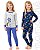 Kit Pijama Infantil 4 Peças Floral Bichinhos - Imagem 2
