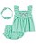 Conjunto bebê Carters Verde Listrado Floral - Imagem 1