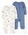 Kit Macacão Bebê Carters 2 Peças Fazendinha Blue - Imagem 4