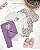 Conjunto Bebê Carters Body e Calça Floral Violeta - Imagem 1
