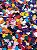 Mix de Mini Flor Prensada 2cm Colorida Poliéster com 100 Unidades - Imagem 1