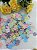 Mix de Mini Flor Prensada 2cm CORES CANDY Poliéster com 100Uni - Imagem 1