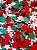 Mix de Mini Flor Prensada 2cm NATAL Poliéster com 100Uni - Imagem 1