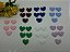 Aplique de Coração Veludo Cotele 3x3,5cm com 5 uni - Imagem 2