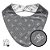 LRB Babador Bandana Dupla-Face Estampa Mãos Metal - Cores Diversas - Imagem 8