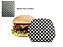 Papel Acoplado Para Lanches e Hamburguers 30x38 cm 500 Folhas (xadrez Preto e Branco) - Imagem 1