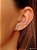 Brinco Ear Hook Texturizado X - Banho Ródio - Imagem 2