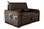 Sofá Cama Lady Dai Matrix 2 Lugares Veludo Marrom - Imagem 1