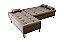 Sofá Cama Nice 2 Lugares com Chaise Veludo Marrom - Imagem 5