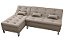 Sofá Cama Nice 2 Lugares com Chaise Veludo Capuccino - Imagem 3