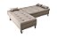 Sofá Cama Nice 2 Lugares com Chaise Veludo Capuccino - Imagem 5