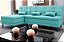 Sofá Cama Nice 2 Lugares com Chaise Veludo Verde Menta - Imagem 2